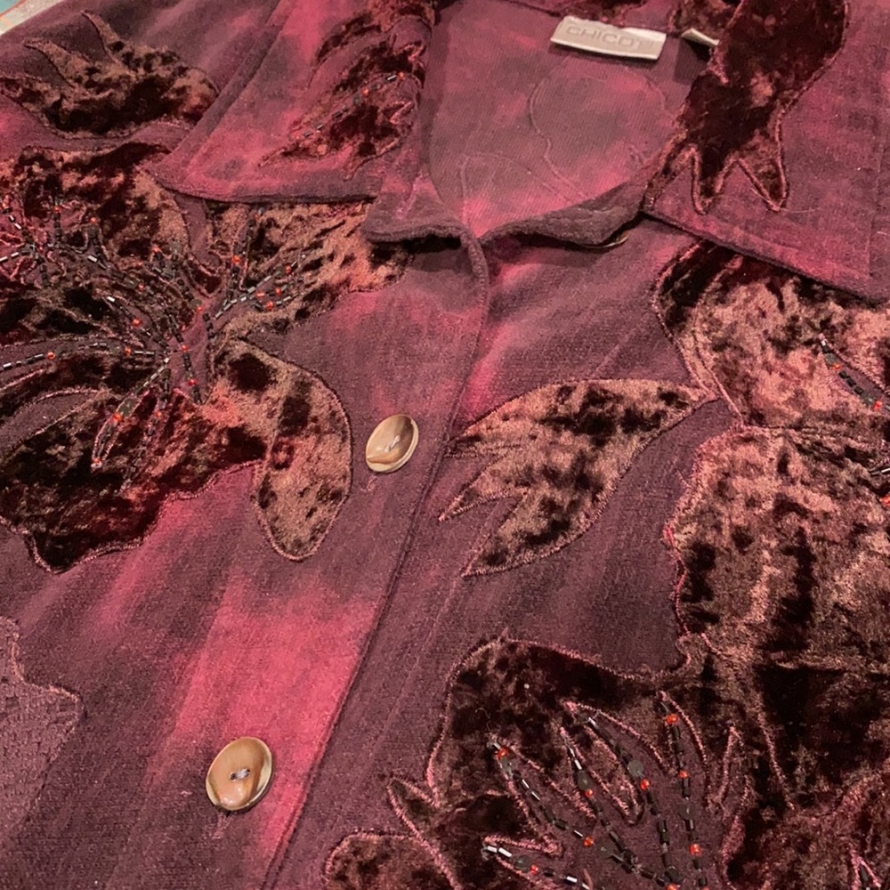 Gorgeous Plum Velvet Suit Jacket by Chico’s - Picture 11 of 11
